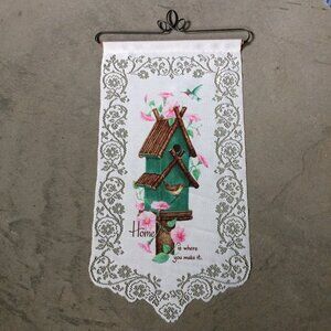 Birds/House Cloth-Fabric Wall Hanging